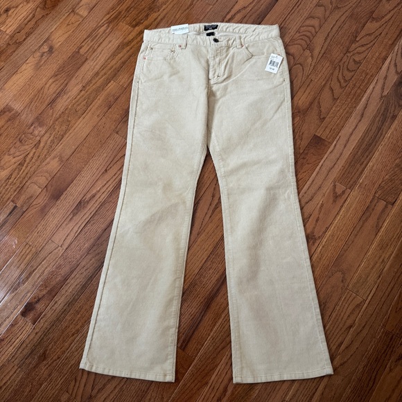 VTH Polo Jeans Co. Ralph Lauren Corduroy Pant Size 12 Stretch Ivory Flare